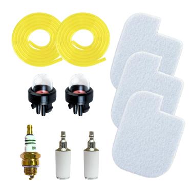 Imagem de REDEEMX Pacote com 3 unidades compatíveis com filtro de ar Poulan P3314 530057925 kit de reconstrução de motosserra a gás P3816 PP3416 PP4018 PP3516 PP3816 S1970 Kit de manutenção de motosserra a gás