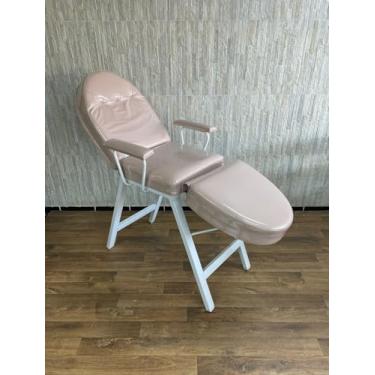 Imagem de Maca Luxo De Estética Plastificada - Suporta até 250 Kg - Estética, Massagem, Fisioterapia, Tatuagem - Ajustável em várias posições - Rosa - Aço