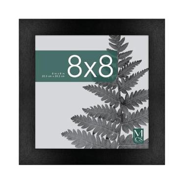 Imagem de MCS Moldura para fotos Studio Gallery, 20 x 20 cm, madeira preta, para pendurar na parede e cavalete para exibição de tapletop, moldura quadrada para fotos, pôsteres e impressões de arte (pacote com 1