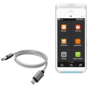 Imagem de Cabo Pax A920, BoxWave [Micro USB DuraCable] Cabo de carregamento Micro USB trançado para Pax A920 – Cinza espacial