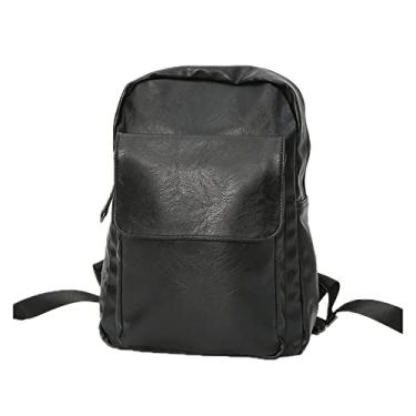 Imagem de Mochilas Casuais Para Homens Bolsa Para Laptop Mochilas Masculinas De Couro De Grande Capacidade Bolsa Escolar Para Estudantes