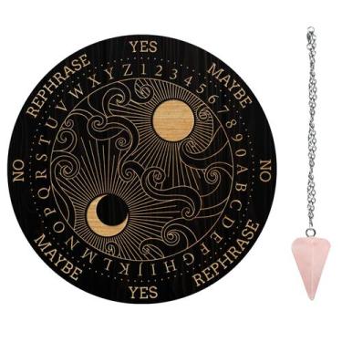 Imagem de Conjunto de tábuas de pêndulo AHANDMAKER Wooden Doseding Divination