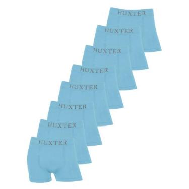 Imagem de Kit 8 Cuecas Masculinas Boxer Microfibra Huxter Azul, GG