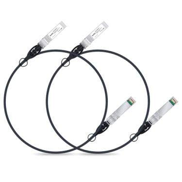 Imagem de ipolex Cabo Twinax SFP+ de 10 G, cabo passivo de cobre de conexão direta (DAC), 1 m, para Cisco SFP-H10GB-CU1M, Meraki, Ubiquiti, Mikrotik, Intel, Fortinet, Netgear, D-Link, Supermicro, TP-Link,
