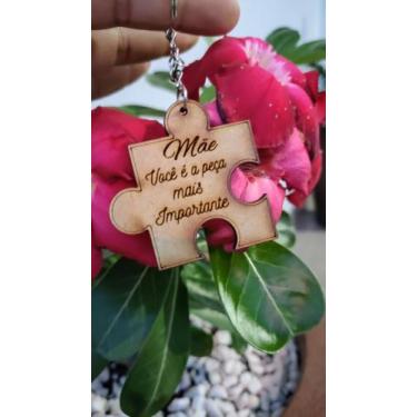 Imagem de Chaveiro Quebra cabeça dia das Mães 80 Unidades MDF já vão todos monta
