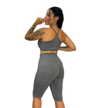 Imagem de Kit 2 Bermudas de Academia Feminina Suplex Fitness Cintura Alta Ciclis