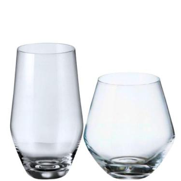 Imagem de Jogo Copos Cristal Grus para Whisky e Long Drink 12un Bohemia