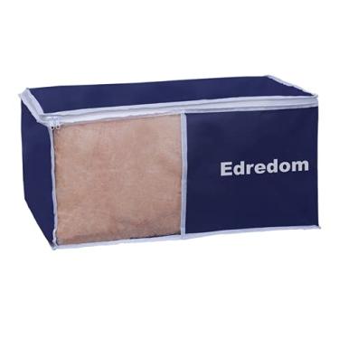 Imagem de Kit Organizador de Guarda Roupa VB Home 3 Peças Azul Marinho