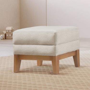 Imagem de Puff Retangular para Sala Áquila Estilosa Nude