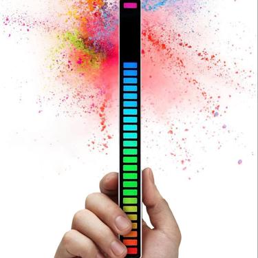 Imagem de Barra Ritimica De Led Rgb Voz Ativa Musica Barra De Som