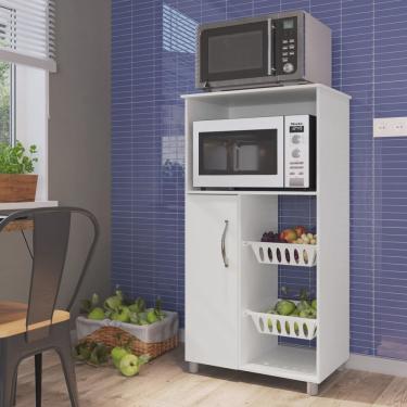 Imagem de Fruteira com Nicho para Forno 1 Porta 2 Cestos Kely Móveis