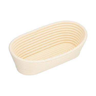 Imagem de Cesta de Fermentação de Pão Lavável Padaria de Cozinha de Forma única (Oval off-branco 25 * 15 * 8cm)
