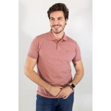 Imagem de Camisa Polo Tradicional Detalhes Pêssego Azul Rosa Anticorpus-Masculino
