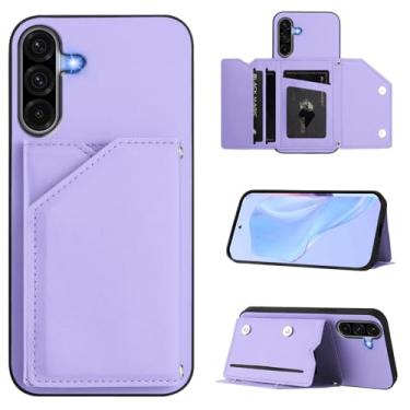 Imagem de LEMAXELERS Capa carteira compatível com Samsung Galaxy A26 5G com suporte para cartão de crédito de couro premium fecho magnético com suporte à prova de choque capa protetora para celular para Galaxy