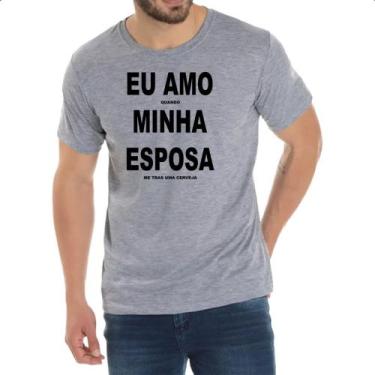 Imagem de Camiseta Cinza Amo esposa e cerveja - Alearts, GG