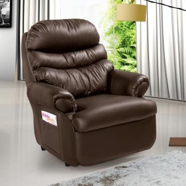 Imagem de Poltrona do Papai Reclinável Cadeira Corano Soft Vovô (MARROM)