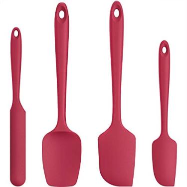 Imagem de Conjunto de espátula de silicone U-Taste com resistência ao calor de 250°C (vermelho)