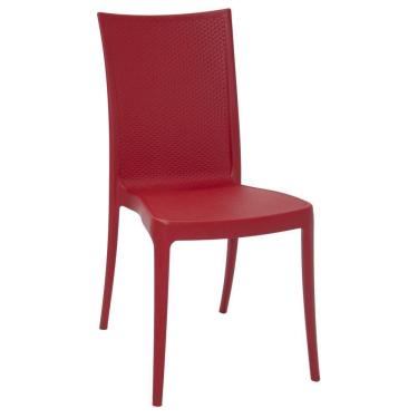 Imagem de Cadeira Tramontina Laura Rattan Em Polipropileno E Fibra De Vidro Vermelho