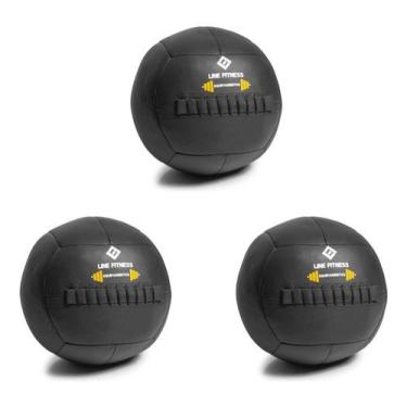 Imagem de Kit De 3 Wall Ball Exercício Funcional Funcional - Line Fitness