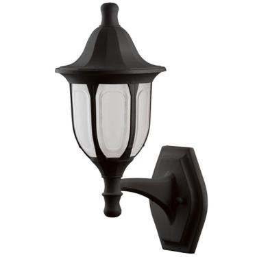 Imagem de Luminária Arandela Modena Preta 16,5x21x38cm de Parede Externa Interna Lâmpada E27