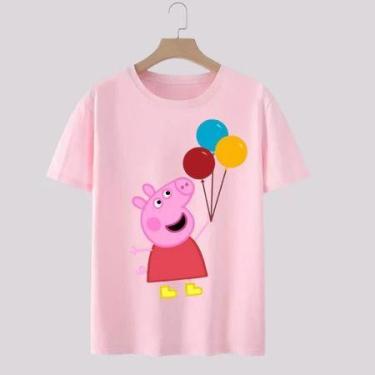 Imagem de Camiseta camisa blusa tshirt peppa pig george escolar menina menino em