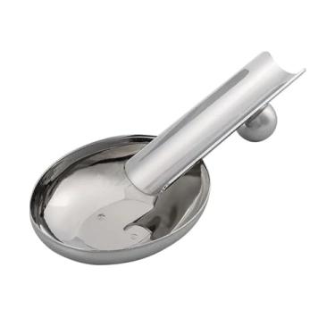 Imagem de Cinzeiro Cinzeiro de metal, cinzeiro para charuto, bandeja de cinzas, aço inoxidável, suporte para charuto, tabaco Cinzeiro de Mesa(Branco)
