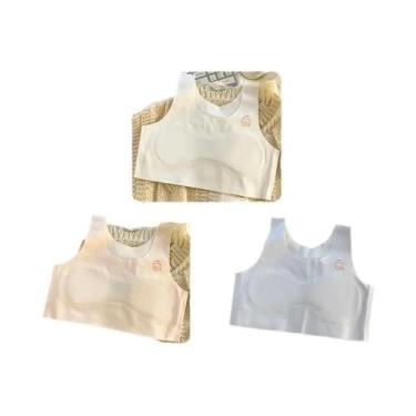 Imagem de Meninas 3pcs Sutiãs De Treinamento Respiráveis Confortáveis Lingerie E