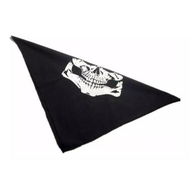 Imagem de Lenço Bandana Caveira Boca Motociclista Motoqueiro Preto - abc kids