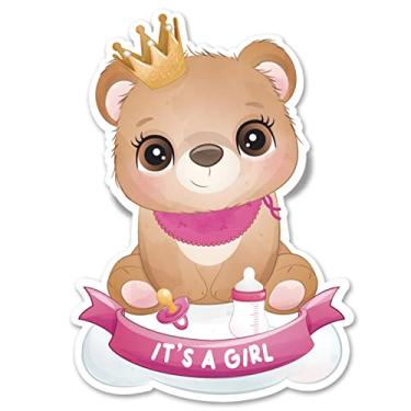 Imagem de Opomzk Convites para festa de chá de bebê com envelopes, 20 conjuntos de convites em forma de urso para meninas aniversário chá de bebê convites suprimentos lembrancinhas, dupla face