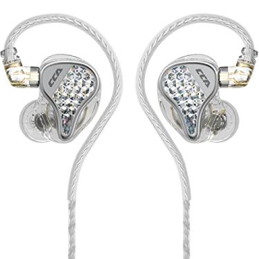 Imagem de CCA LYRA Extra Bass Dynamic Diver HiFi intra-auriculares/fones de ouvido, fone de ouvido com fio destacável para música/jogo de áudio (sem microfone, transparente)