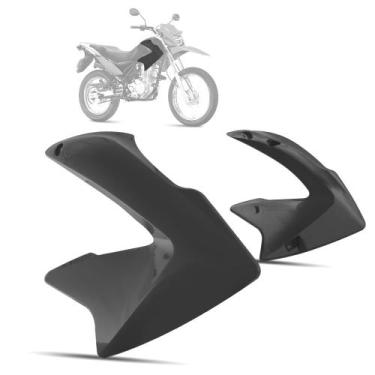 Imagem de Aba Do Tanque Moto Honda Nxr Bros 150 2009 à 2012 Cromo Forte, PRETO 2