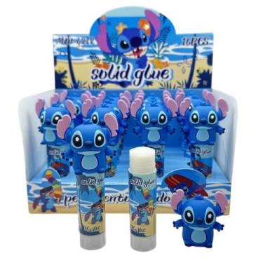 Imagem de Cola Bastão Escolar Branca 8g Personagem Disney Stitch Unidade Super F