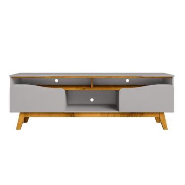 Imagem de Rack Tv 65 Pol Ilhabela 2 Portas Off White Naturalle Bechara - Móveis 