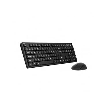 Imagem de Belkin Teclado e mouse sem fio com receptor USB-A - conjunto de teclado com mouse sem fio, design ergonômico para casa, escritório, mesa, compatível com laptop, PC, Windows - pilhas incluídas - preto