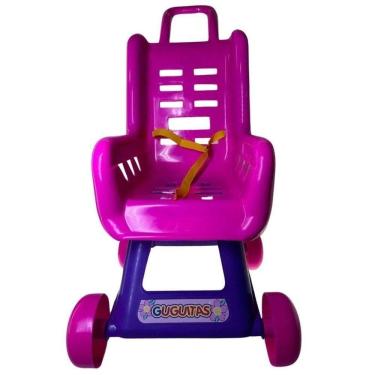 Imagem de Carrinho Infantil De Bonecas Grande 58cm Altura La Ruedita