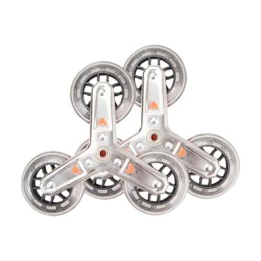 Imagem de YWMJZEU 2 Peças de Rodas Triangulares para Carrinho, Antiderrapantes, Leves, Acessórios Resistentes Ao Desgaste, Rodas para Subir Escadas, para Carrinho de La