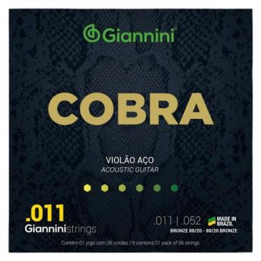 Imagem de Encordoamento giannini violão bronze 80/20 super light 011 ca82sl