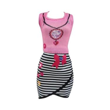 Imagem de Conjunto De Roupas De Boneca Bjd De 30cm, Vestido Fofo De Menina, Maqu