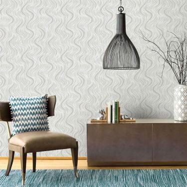 Imagem de Papel De Parede Vinílico Castellani Desenho Abstrato.