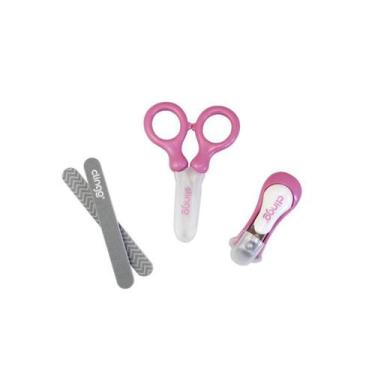 Imagem de Kit Cortador De Unha Infantil Clingo, Rosa