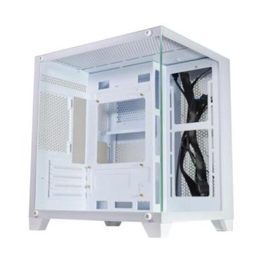 Imagem de Gabinete Gamer Aquário K-Mex Micro Cg-W830 - M-Atx - Branco