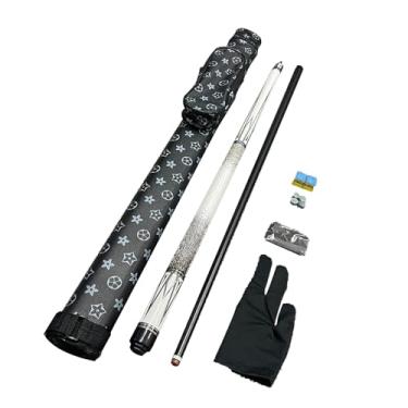 Imagem de Taco de sinuca de bordo de 1/2 – bastões de taco de bilhar de 147 cm para adultos com pontas de 9,5 mm/11,5 mm/12,5 mm, conjunto de tacos de sinuca (taco de sinuca + acessórios + barril de taco, 12,5