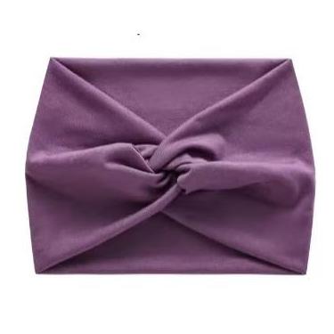 Imagem de Turbante Head Faixa Tiara Testeira Fita Laço Headband Cabelo Moda Acessório Feminino Confortável Top (Roxo,2)
