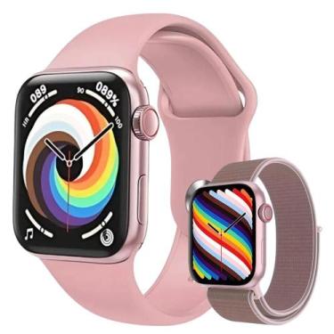 Imagem de Relogio Smartwatch Feminino Dourado Rosa Pequeno Altomex 18R