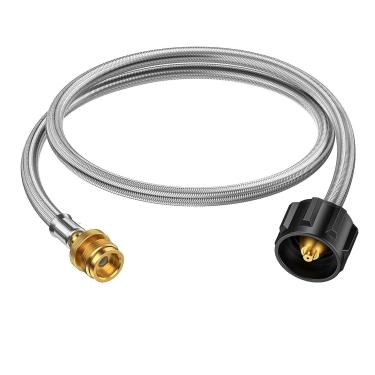 Imagem de VIEAUBE Adaptador De Mangueira De Propano De 4 Pés, Conversor De 1 Lb Para 20 Lb, Extensão De Mangueira De Propano Para Tanque De 5-40 Lb, Substituição De Aparelho Portátil De 1 Lb Para Aquecedor Bu