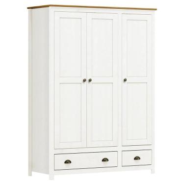 Imagem de Guarda Roupa Solteiro Topázio 3 Portas E 2 Gavetas Branco-freijó - Finestra Móveis Branco-freijó