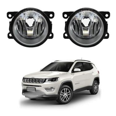 Imagem de Par Farol de Milha para Jeep Compass 2017 a 2021 Farolete Auxiliar Neblina