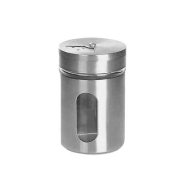 Imagem de Porta Condimento - Tempero - Saleiro - Pimenta -  Em Vidro E Inox - Do