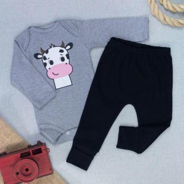 Imagem de Conjunto Bebê Body e Calça Bichinhos Carinhosos Algodão - Era Uma Vez,