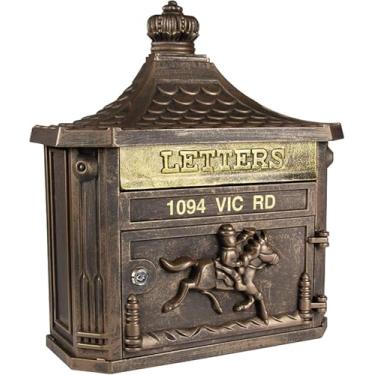 Imagem de Caixas Postais Estilo Vintage, Caixa Postal De Alumínio Vitoriana Antiga Com Trava Na Parede, 3 Cores, Golden,green,black, Green